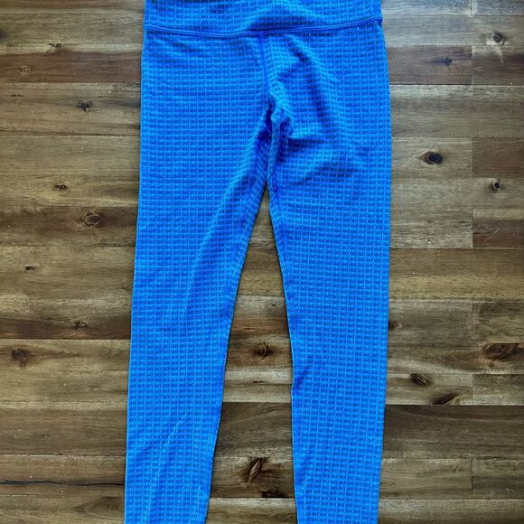 Ivivva by Lululemon Blue Gray Print Full Length Leggings Pants Athleisure  12 - Picture 2 of 6